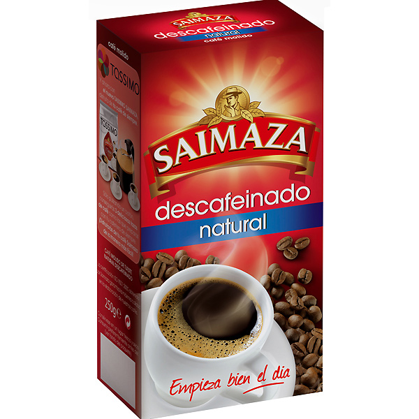 CAFE SAIMAZA DESCAFEIN MOLIDO NATURAL 250GR