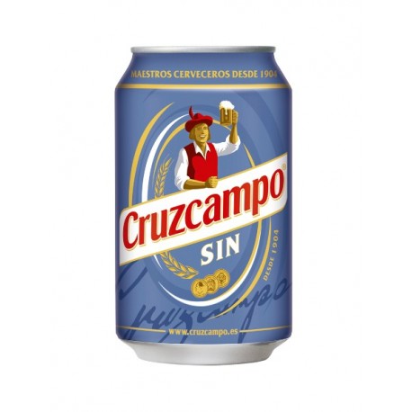 CERVEZA CRUZCAMPO S/ALCOHOL LATA 33CL PACK-8(1U)