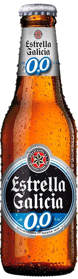 CERVEZA ESTRELLA GALICIA 0.0 20CL 1/5 RT 30U