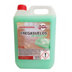 FREGASUELOS JABON VERDE 5L QOS