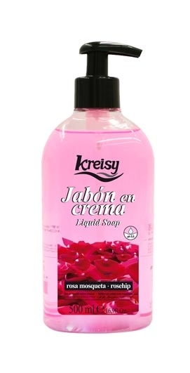 JABON CREMA ROSA MOSQUETA 500ML KREISY