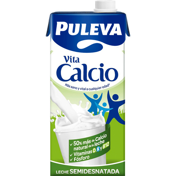 LECHE SEMI CALCIO PULEVA 1L