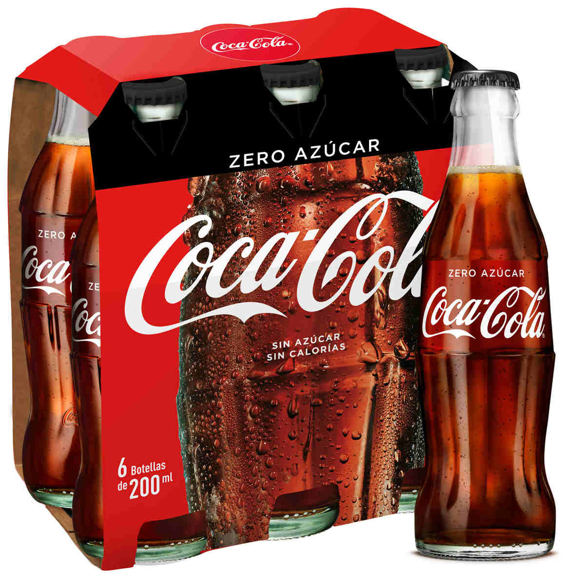 REFRESCO COCA COLA ZERO 200ML (PACK-6)