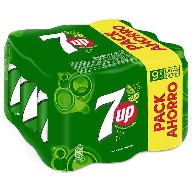 REFRESCO SEVENUP LATA PACK 9 (1U)