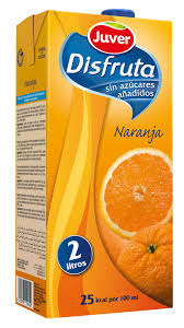 ZUMO DISFRUTA S/A NARANJA 2L JUVER BRIK